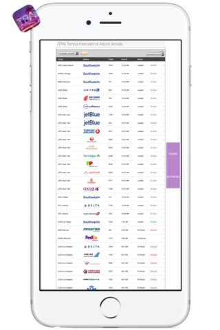 TPA AIRPORT - Realtime, Map, More - TAMPA INTERNATIONAL AIRPORT screenshot 3
