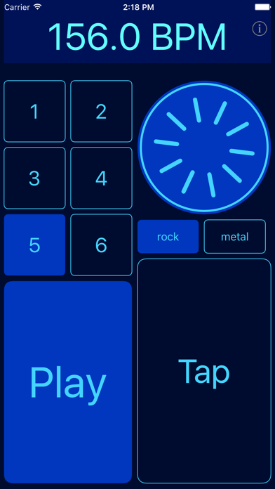 Screenshot #1 pour Drum Beats Metronome