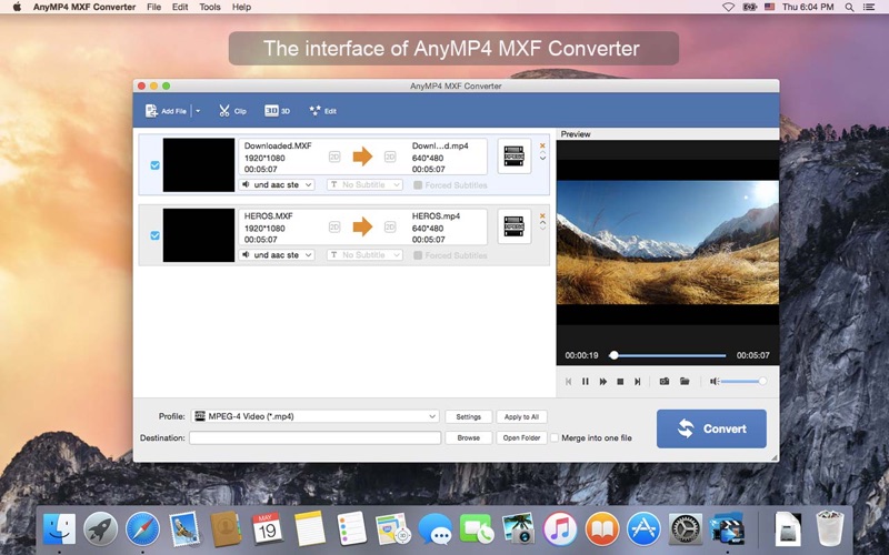 Screenshot #1 pour AnyMP4 MXF Convertisseur