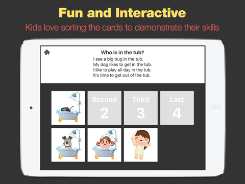 Read and Sequence - Sequencing Stories for Early Readers iPad screenshot 4 - Education app