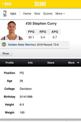 App for Stephen Curry screenshot 3