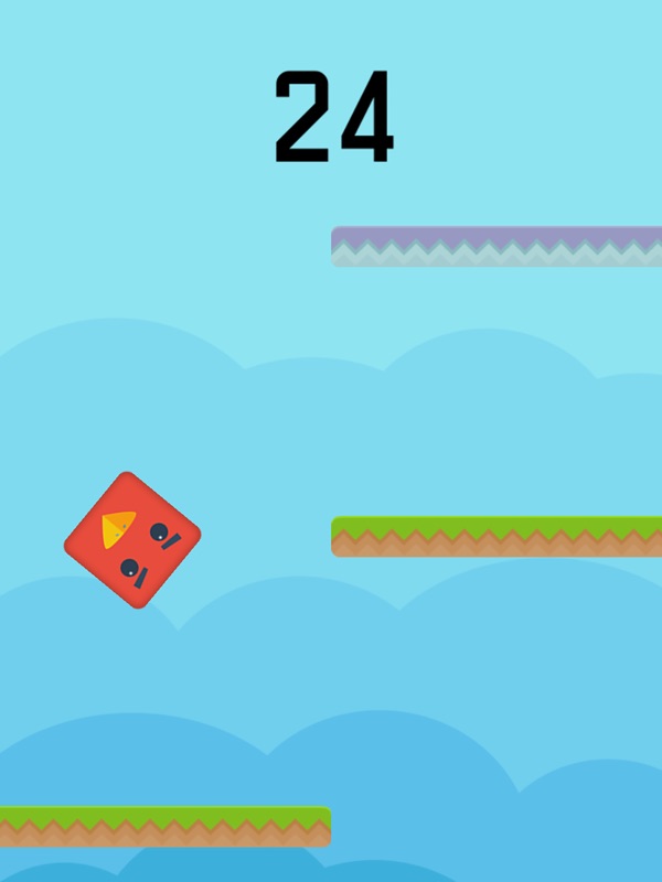 Color Red Geometry Bird Square Blok Jump Dash Spikes screenshot 6