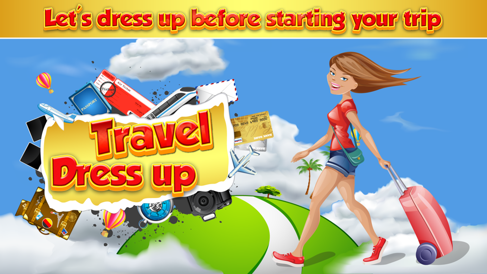 Travel Dress up-Girls Kids hot fabulous free fashion dress up,design & makeup time management game - 1.0.1 - (iOS)