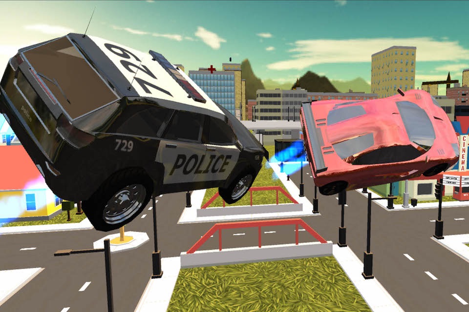 Flying Police Car Simulator 2016 screenshot 2