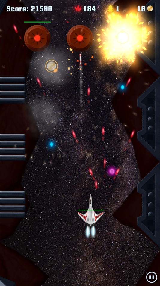 #2. Incident X - Deep space plasma hell shoot them up (iOS) 由: VISIO BOREALIS MB