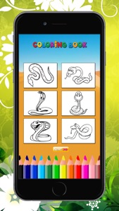 Snake Coloring Book for Children: Learn to color a cobra, boa, anaconda and more screenshot #2 for iPhone