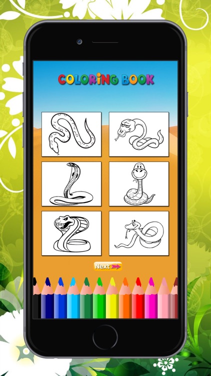 Snake Coloring Book for Children: Learn to color a cobra, boa, anaconda and more