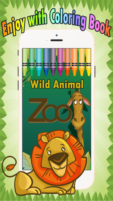 How to cancel & delete Wild animals Coloring Book: These cute zoo animal coloring pages provide learning skill games free for children and toddler any age from iphone & ipad 1