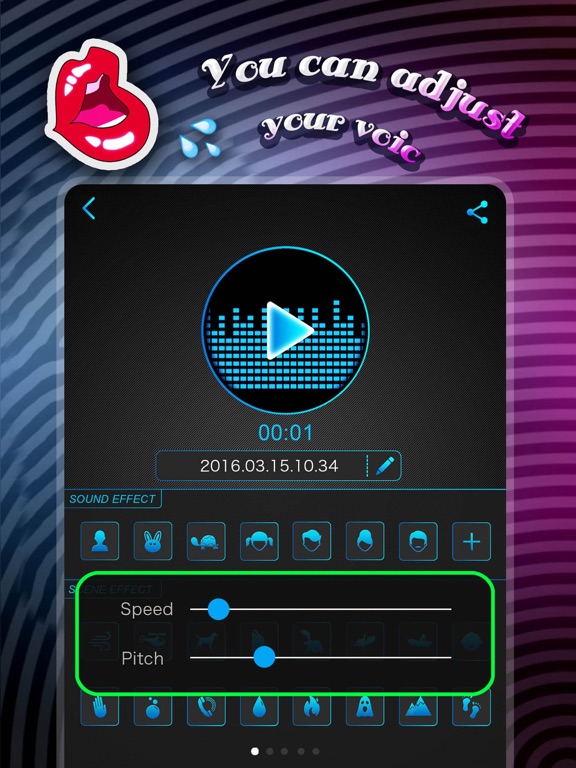 Screenshot #6 pour Voice Change.r Effect.s - Funny Sound.Board Modulator, Speaking Record.er & Audio Play.er