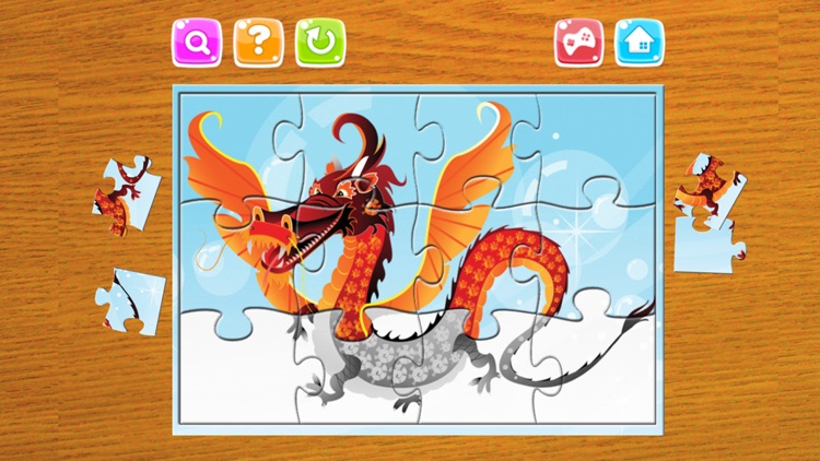 Dinosaur And Dragon Puzzle - Dino Jigsaw Puzzles For Kids Toddler and Preschool Learning Games screenshot-3