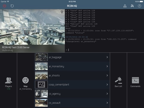 RCON HQ for iPad - Game Server Admin screenshot 4