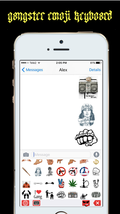 GangMoji - Gangster Emoji Keyboard Screenshot