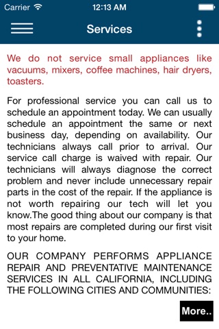 Westcoast Appliance Repair screenshot 4