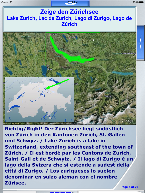Screenshot #4 pour iSee Quiz Lacs suisses