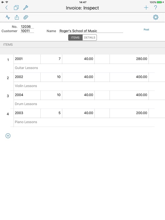Standard Accounts - Invoicing