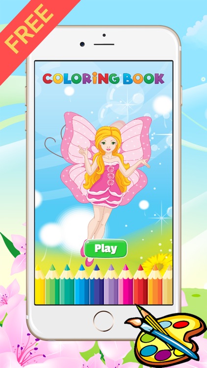 Princess & Fairy Coloring Book - All In 1 Drawing, Paint And Color Games HD For Good Kid