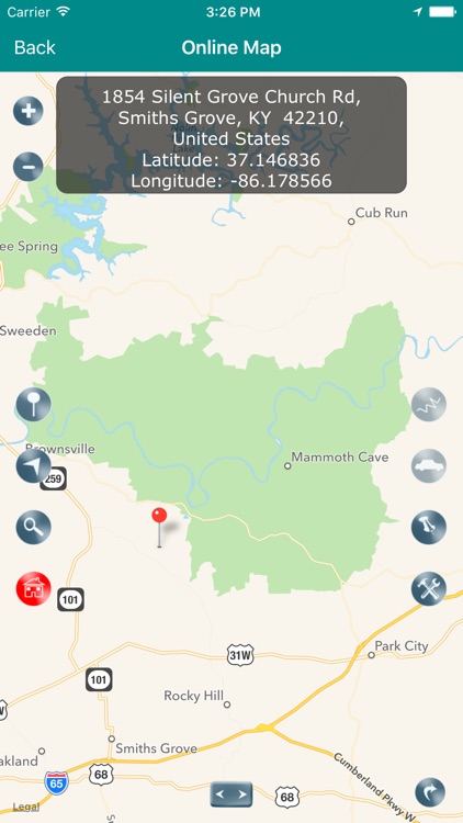 Mammoth Cave National Park Map