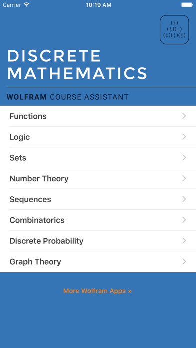 Screenshot #1 pour Wolfram Discrete Mathematics Course Assistant