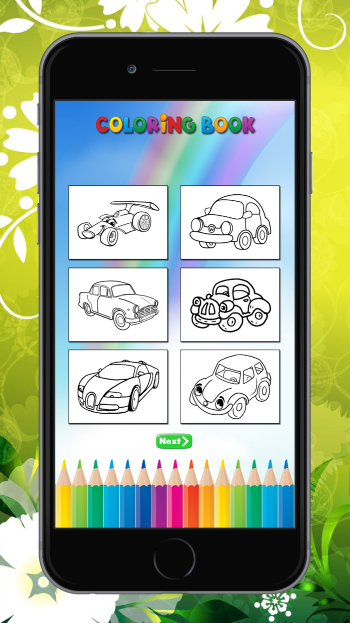 The Car Coloring Book  Educational Learning Games For Kids and Toddler