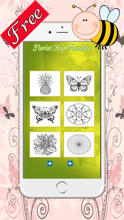 Florist and Mandalas Coloring Book For Adult : Best Colors Therapy Stress Relieving Free