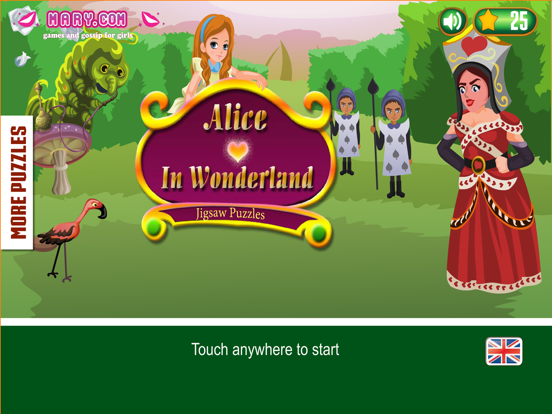 Alice in Wonderland Puzzles iPad screenshot