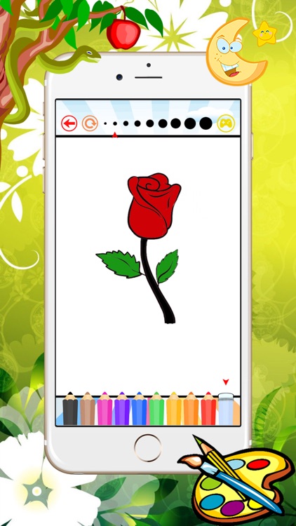Flower Coloring Book - Learn drawing and painting for kids screenshot-3