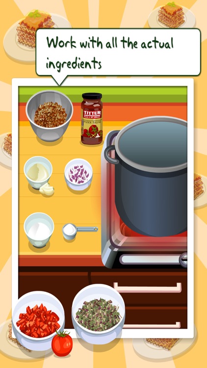 Tessa’s Cooking Lasagne– learn how to bake your Lasagne in this cooking game for kids