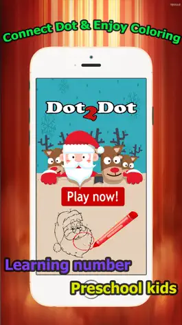 Game screenshot Мозговые DOTS Книжка-раскраска - Рождество & Санта-Клаус раскраски дошкольного обучения образовательные точечными игры бесплатно для детей mod apk