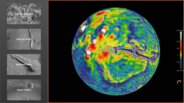 ‎Mars Bilgileri Ekran Görüntüsü