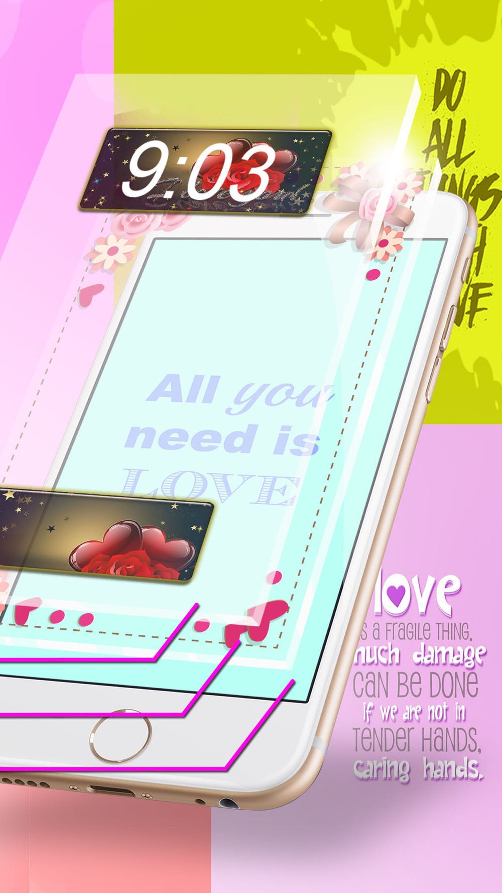 愛 句 無料 壁紙 16 かわいい 背景 ための 女の子 で ロック 画面 Free Download App For Iphone Steprimo Com