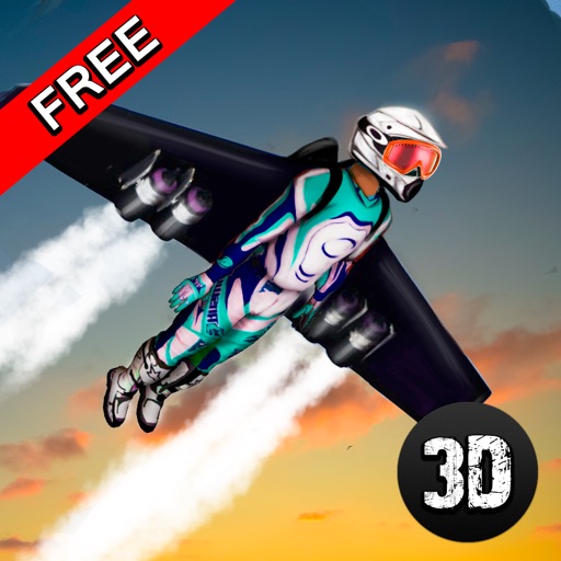 Flying Man: Skydiving Air Race 3D icon