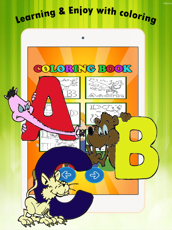 Alphabet A to Z Coloring Book for children age 1-6 iPad screenshot