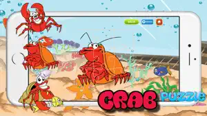 Crab Sea World Animal Jigsaw Puzzle Activity Learning Free Kids Games or 3,4,5,6 and 7 Years Old screenshot #1 for iPhone