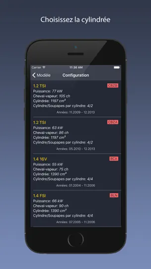 Capture d'écran de TechApp Pour Volkswagen sur iPhone 2