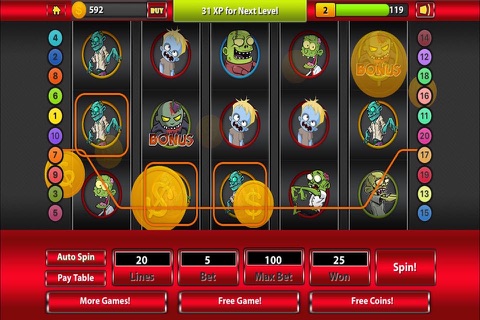 Zombie Las Vegas Casino Slots machine! lucky game of the day screenshot 4