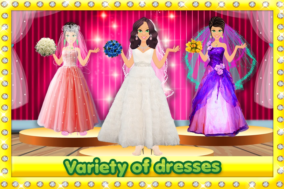Wedding Salon Dress up-Free Fashion design game for girls,kids,brides,grooms & teens screenshot 2