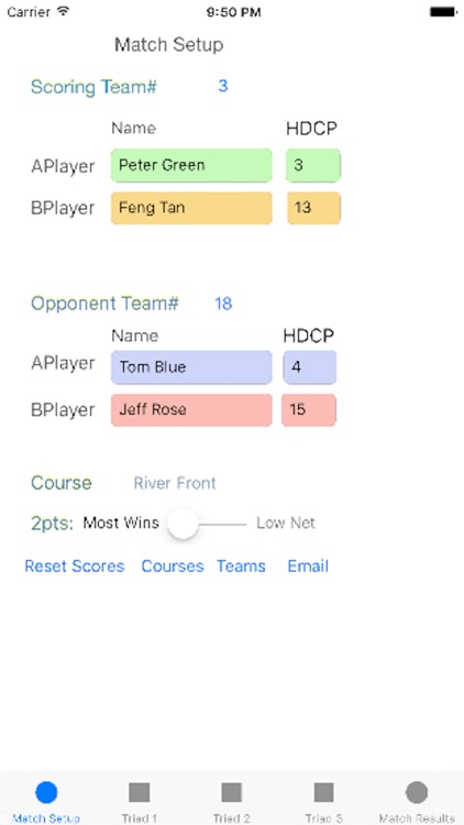 Four Ball League Scoring
