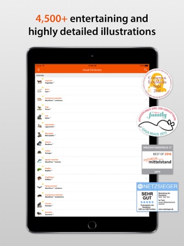 JOURIST Visual Dictionary iPad screenshot 3 - Reference app