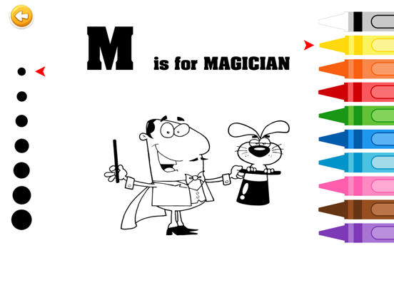 ABC Alphabet Coloring Books for Kindergarten and Preschool Free iPad screenshot