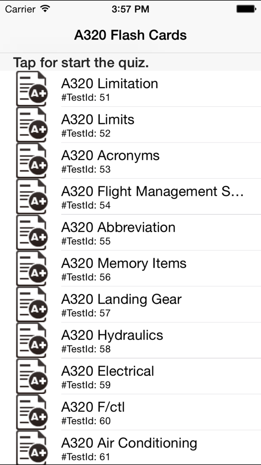 Systems & Limitations Flash Cards for Airbus A319/A320/321 - 1.0 - (iOS)