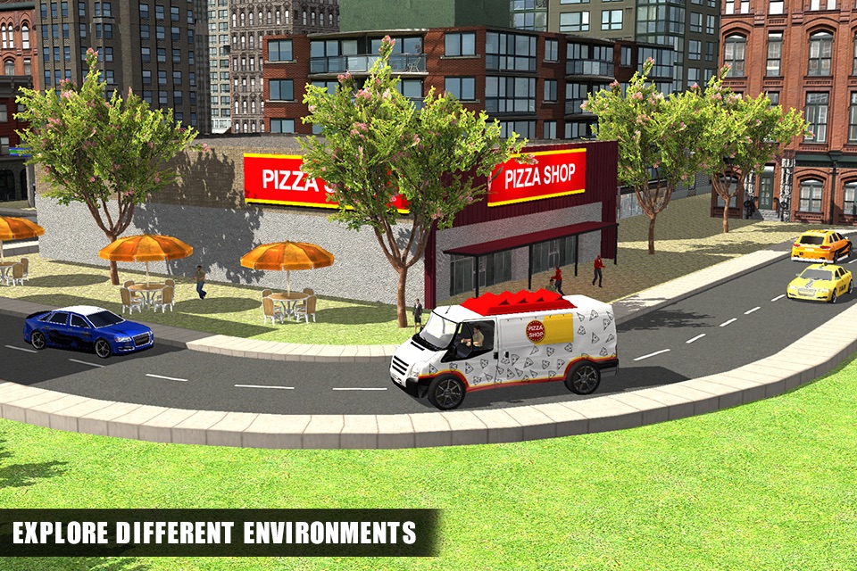 Pizza Delivery Van Simulator - City & Offroad Driving Adventure screenshot 4