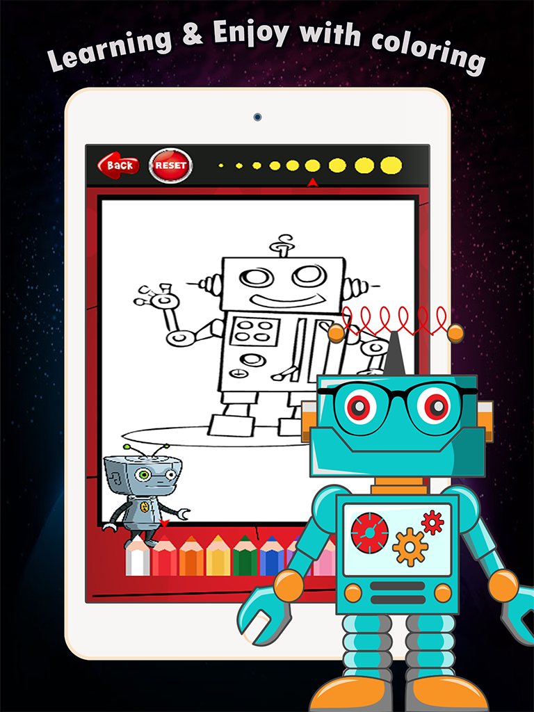 Coloring Book games free for children age 1-10: These cute robot transformer coloring pages provide hours of fun drawing or coloring activities screenshot 7