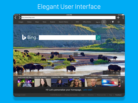 Pegasus Browser - Ad Blocker iPad screenshot 1 - Productivity app