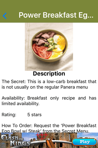 Secret Menu For Panera Bread App screenshot 3
