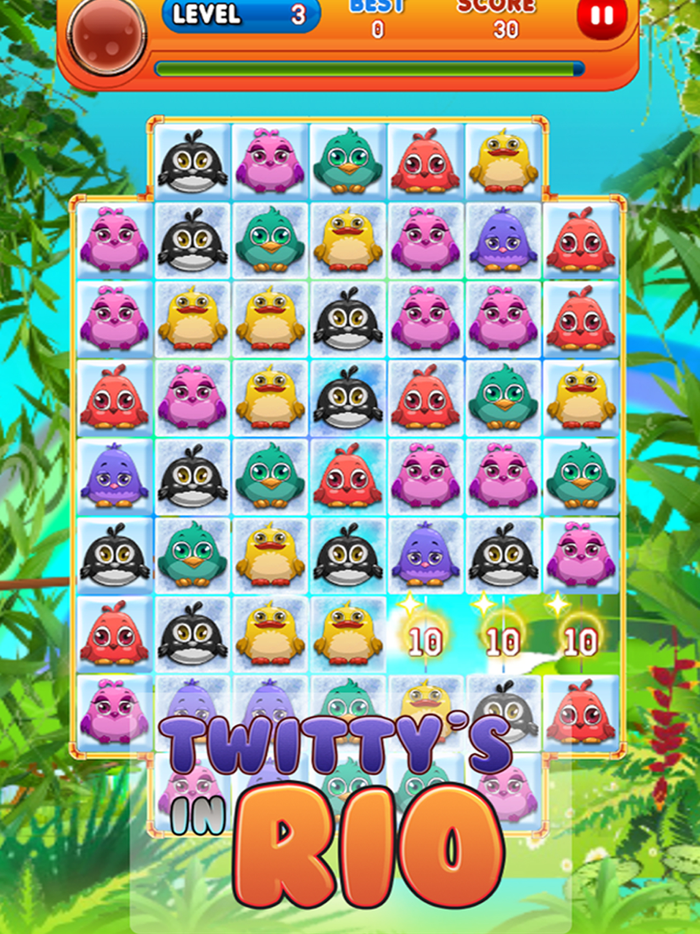 Twittys in Rio - Free Birds Puzzle Game