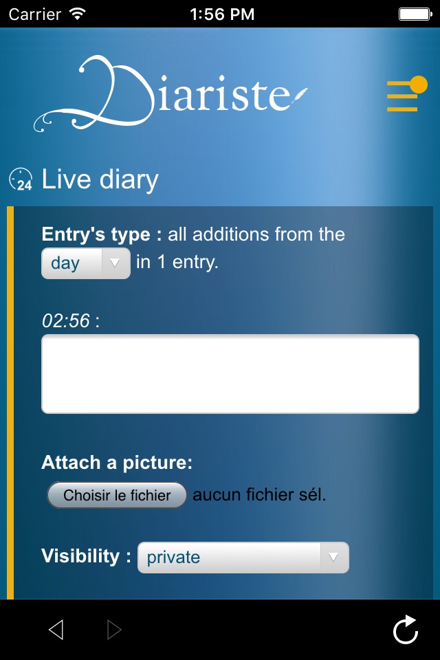 Diariste.com - Diary, Personal journal screenshot 2