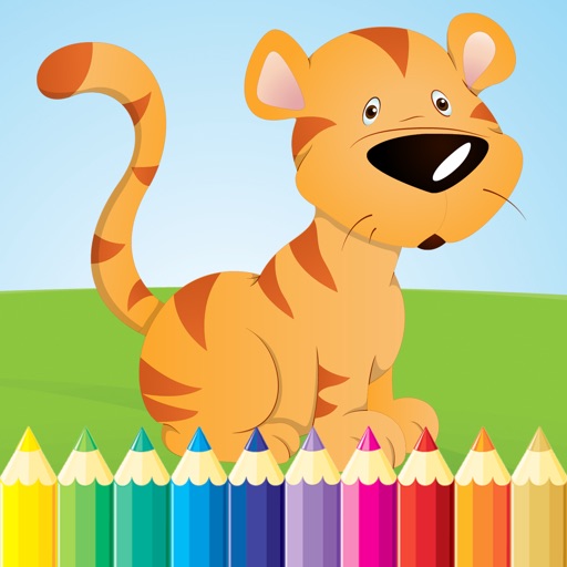 Animal Coloring Book - Drawing for kid free game, Paint and color games HD for good kid icon