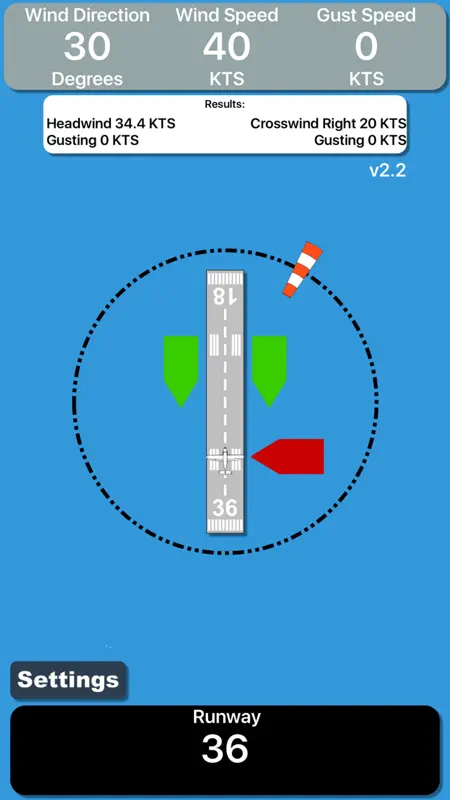 Runway Wind Calculator screenshot 1 of 5