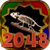 2048 + UNDO for Learning Number Puzzle Games “ Animal Skeletons Edition ”
