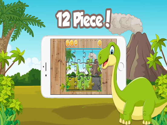 Dino Puzzle Games For Kids Free - Dinosaur Jigsaw Puzzles For Preschool Toddlers Girls and Boys iPad screenshot